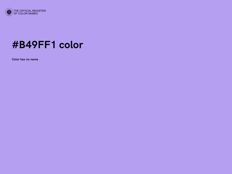 #B49FF1 color image