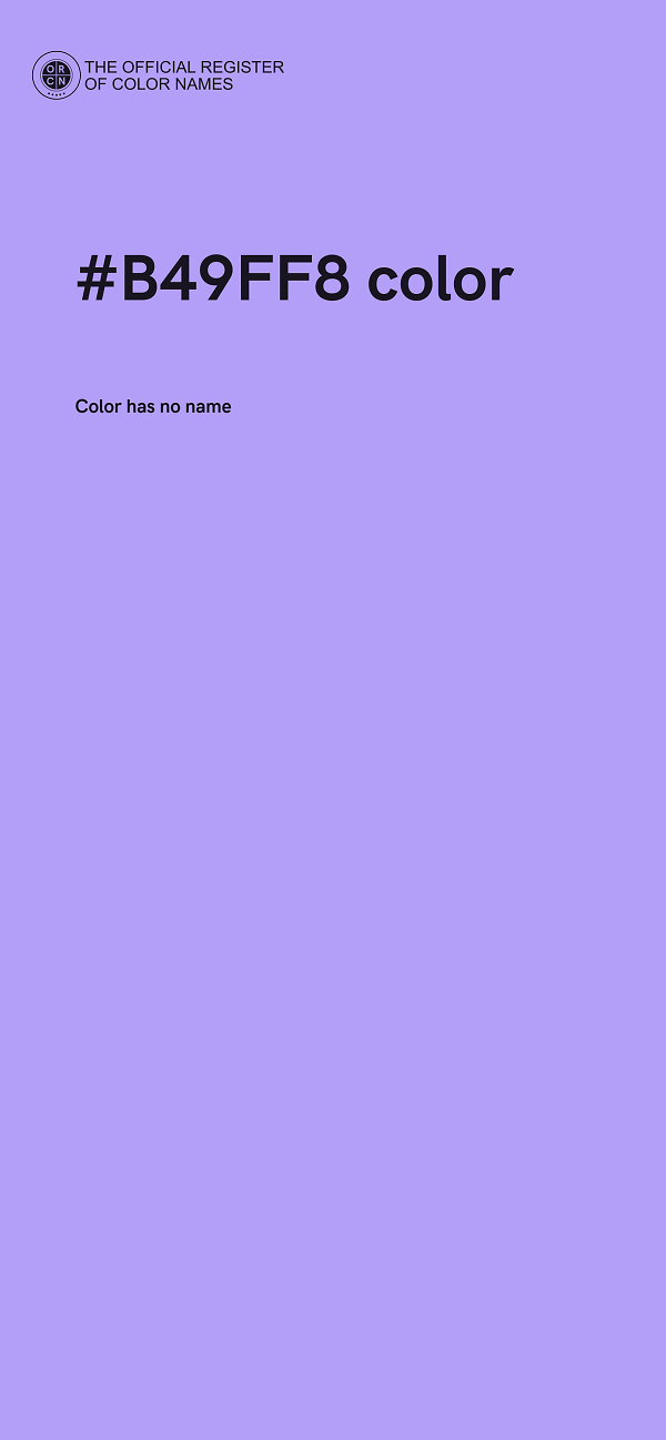 #B49FF8 color image