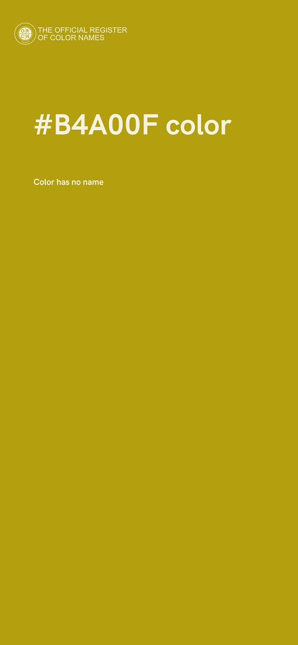 #B4A00F color image