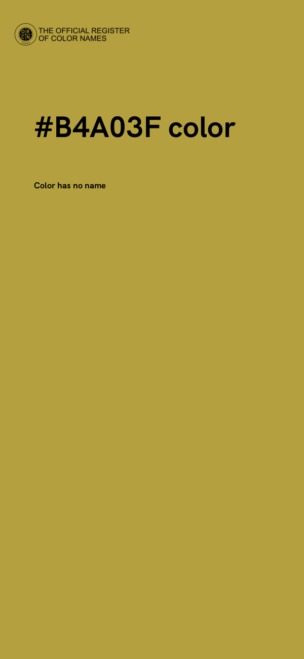 #B4A03F color image