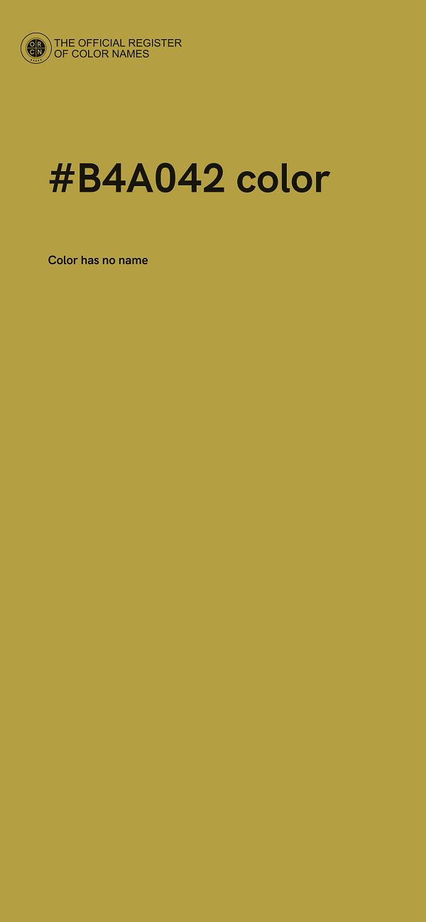#B4A042 color image
