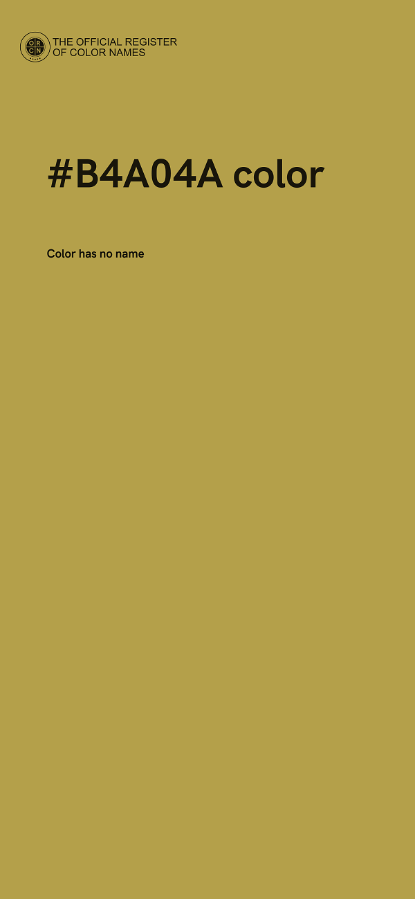 #B4A04A color image