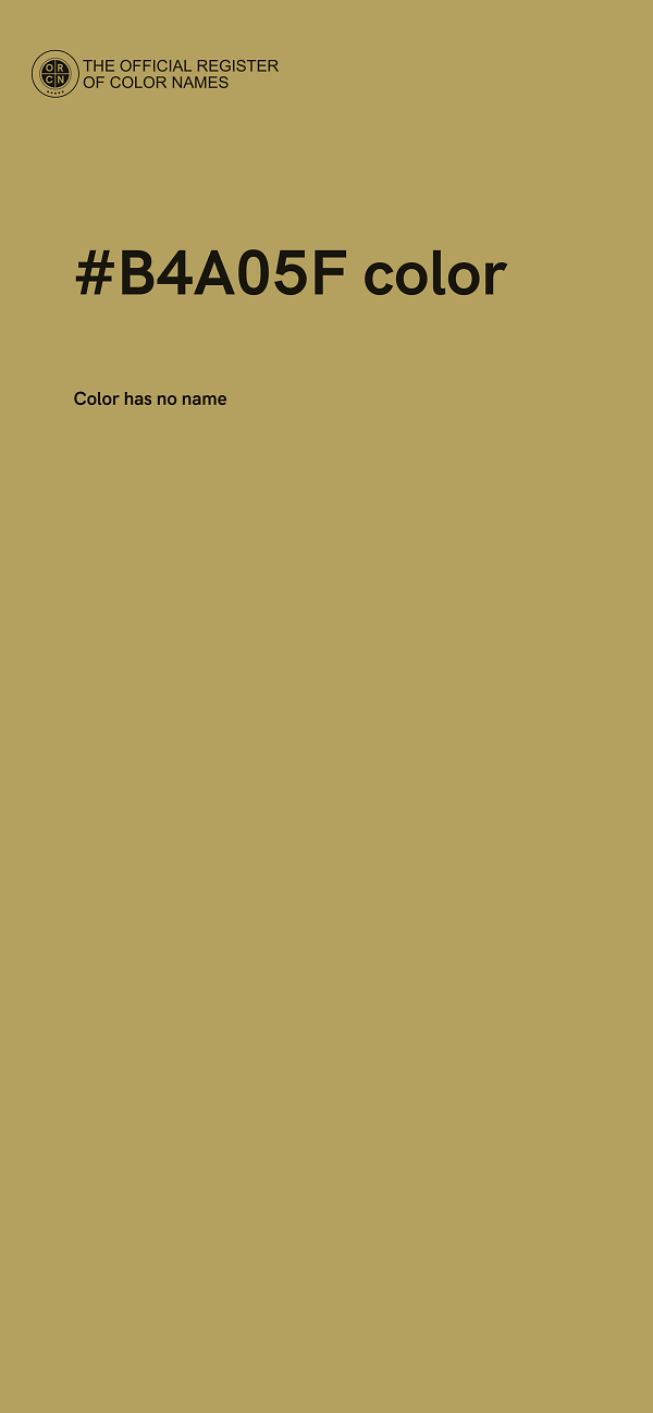 #B4A05F color image