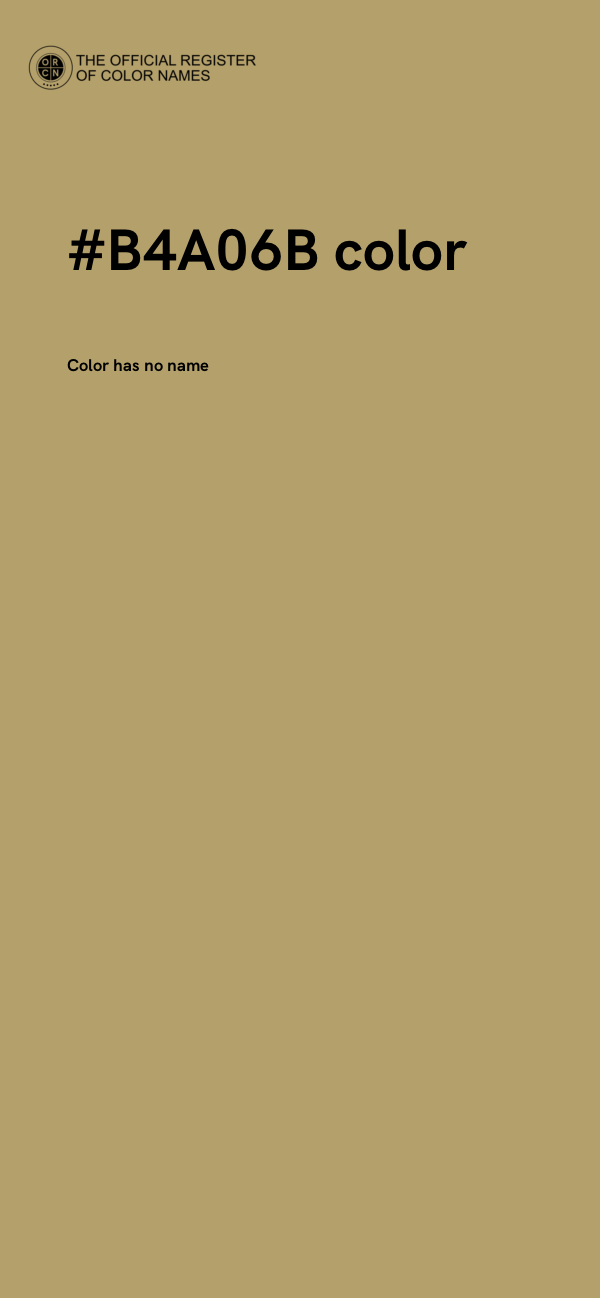 #B4A06B color image
