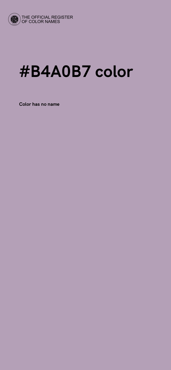#B4A0B7 color image