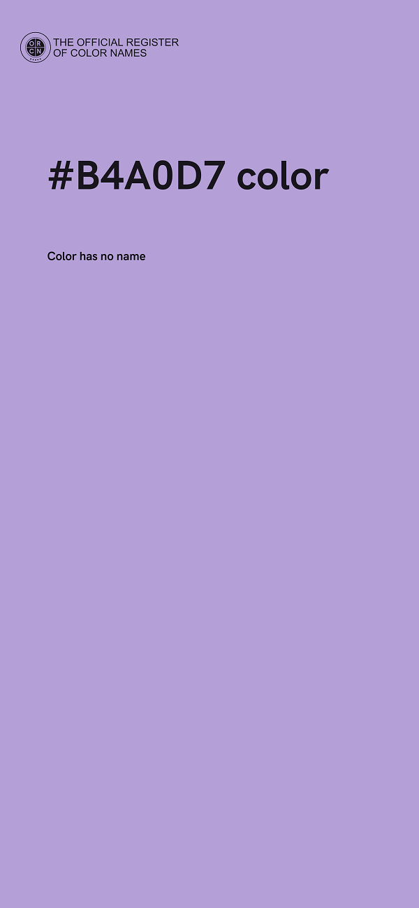 #B4A0D7 color image