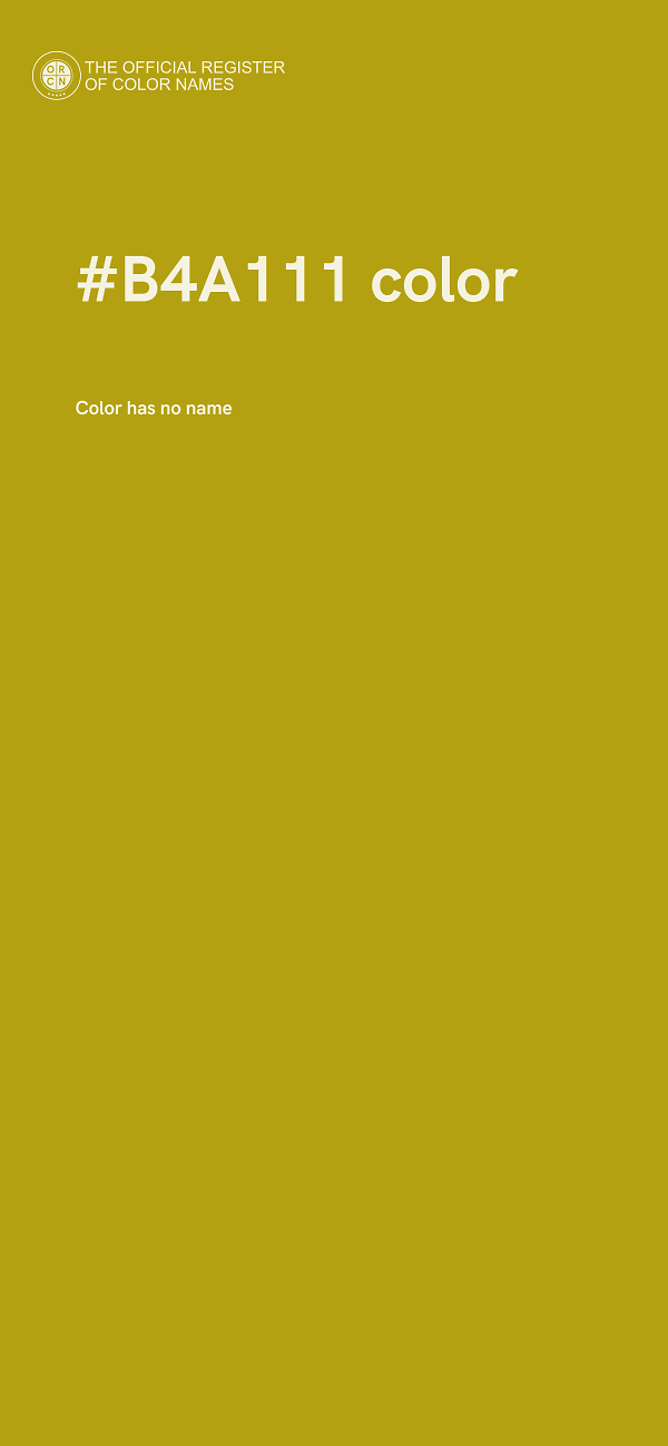 #B4A111 color image