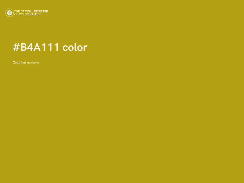 #B4A111 color image