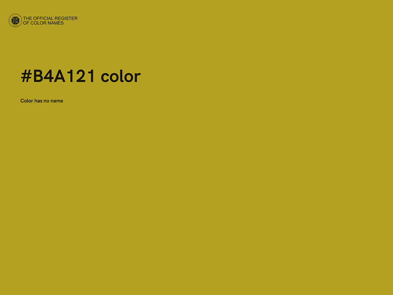 #B4A121 color image