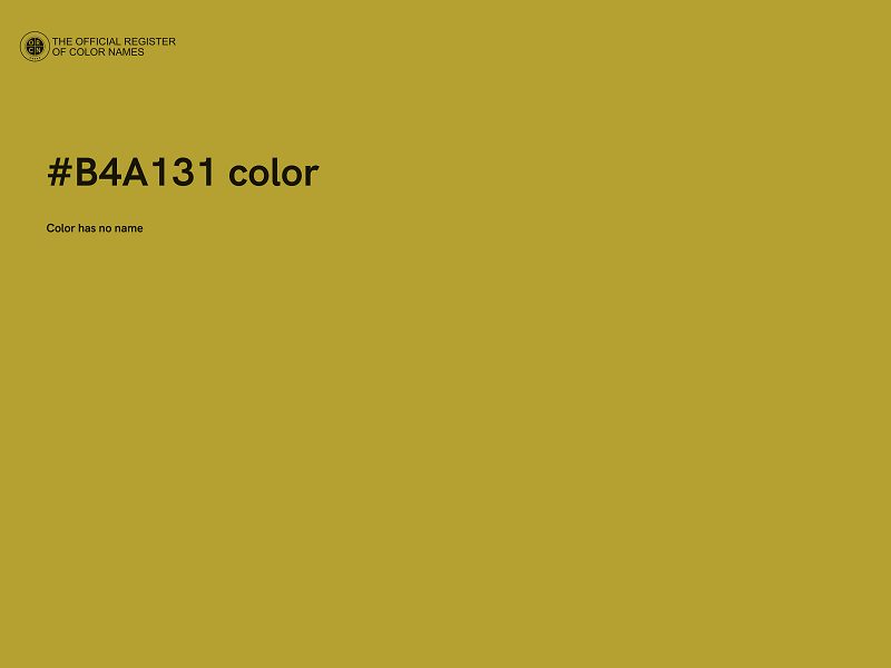 #B4A131 color image