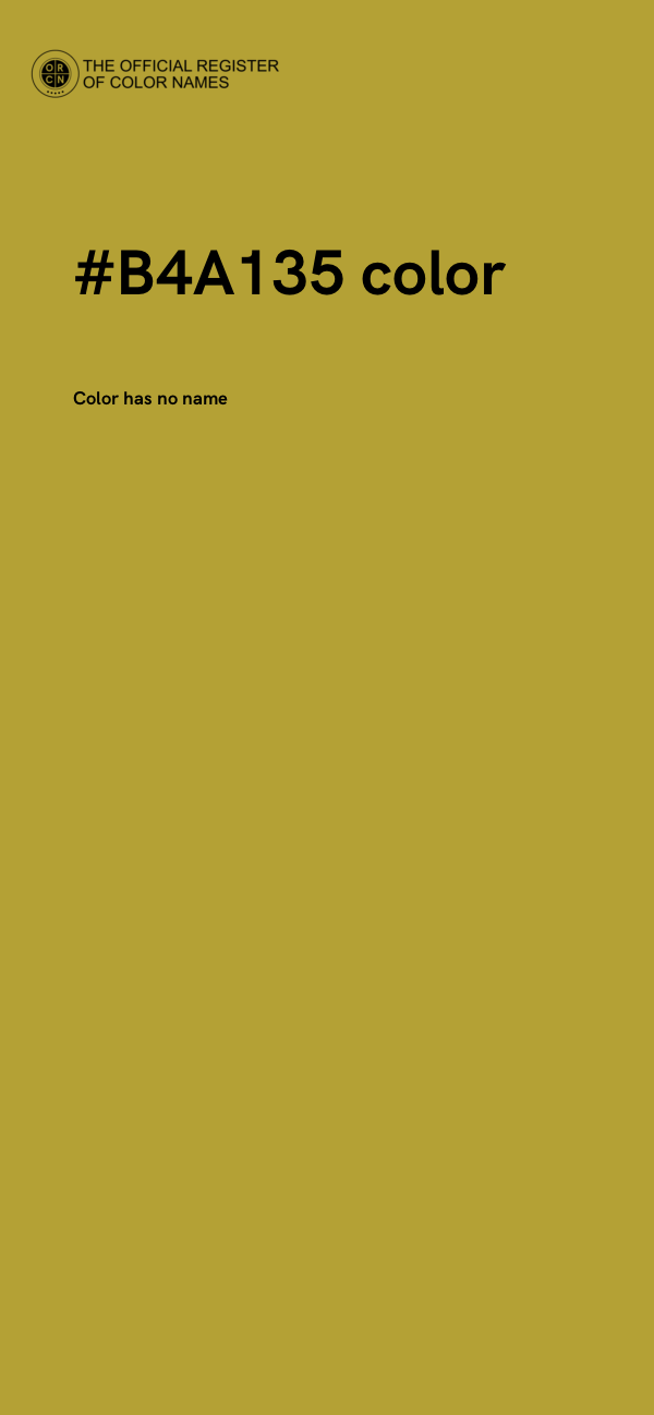 #B4A135 color image