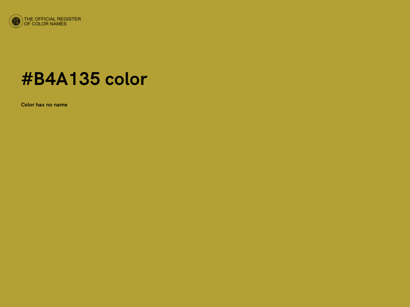 #B4A135 color image