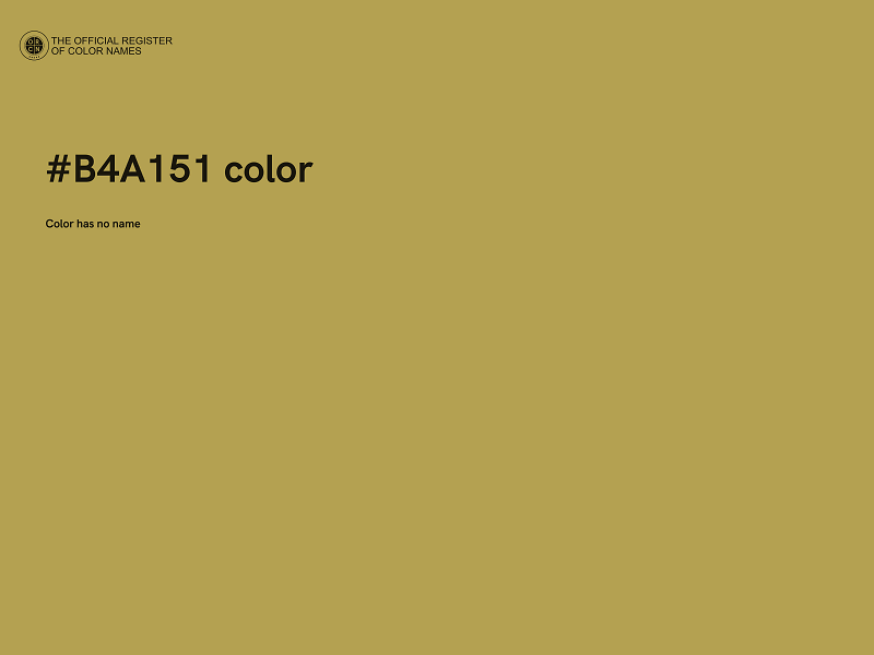 #B4A151 color image