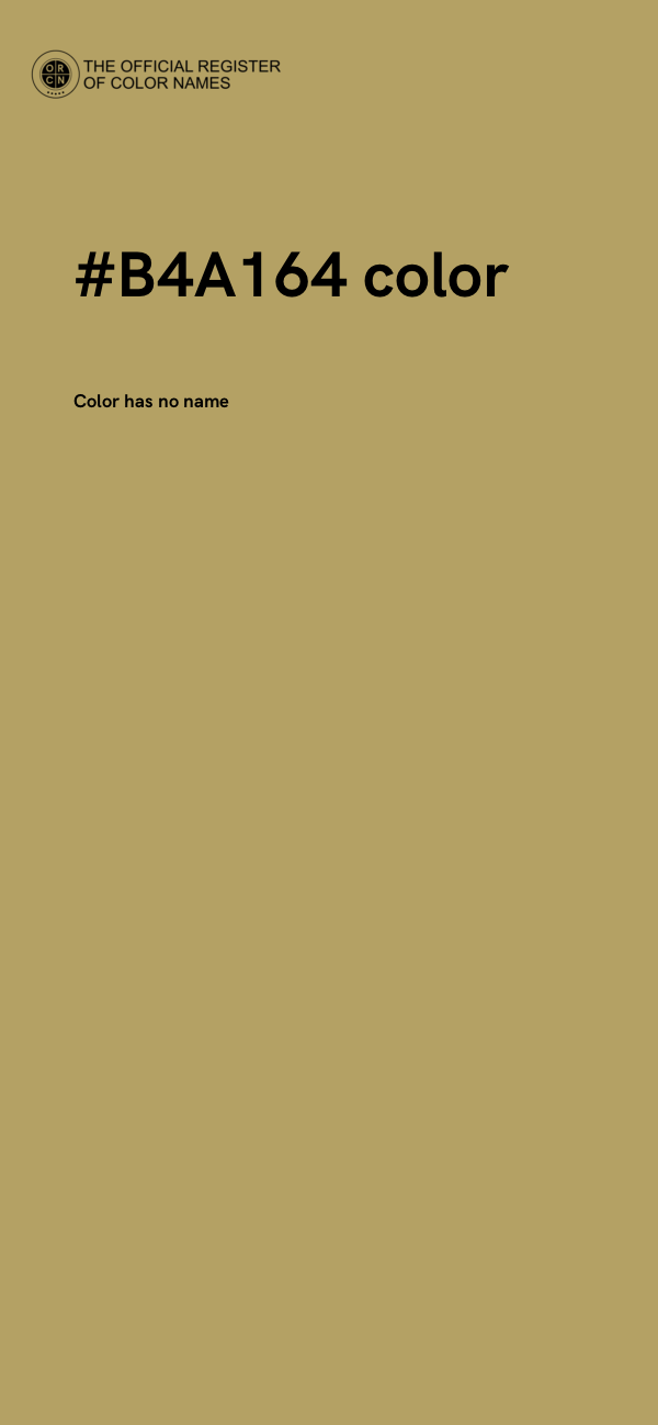 #B4A164 color image