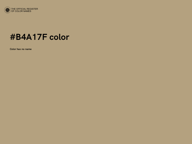 #B4A17F color image