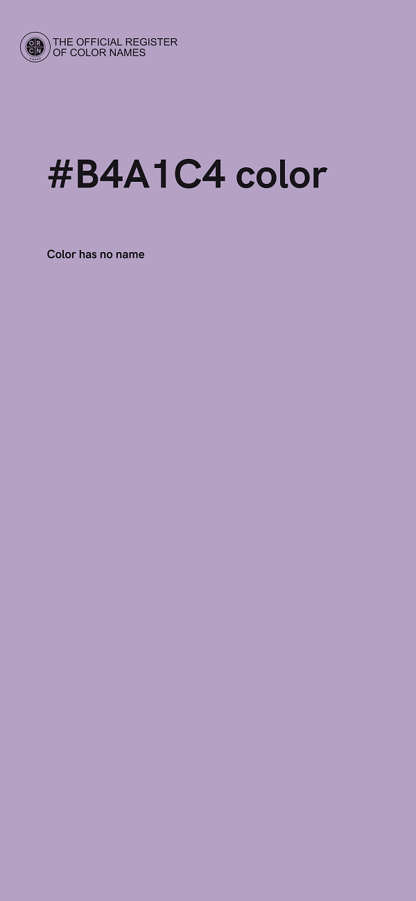#B4A1C4 color image