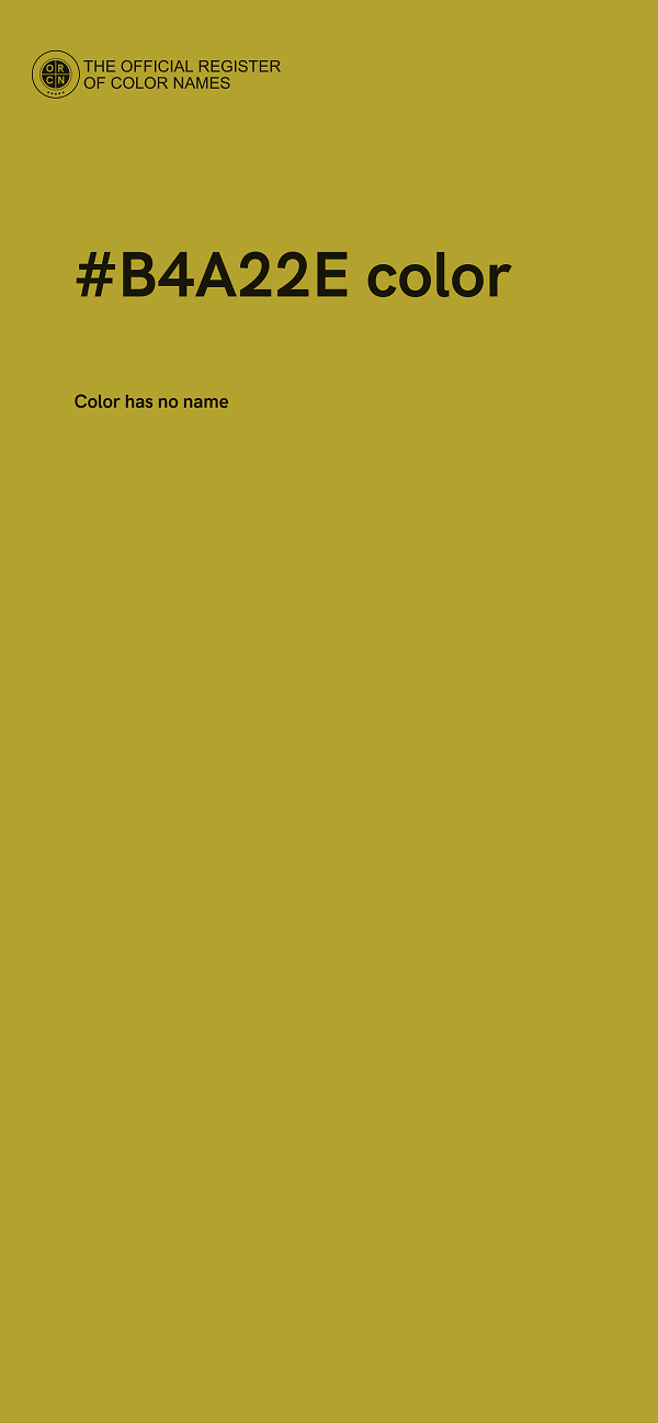 #B4A22E color image