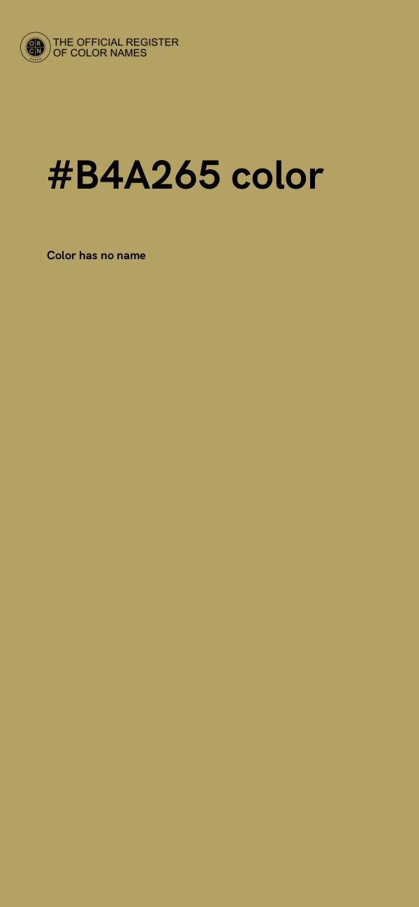 #B4A265 color image