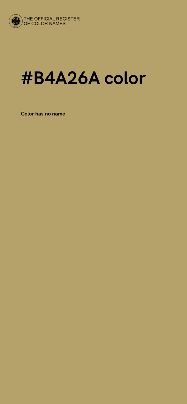#B4A26A color image