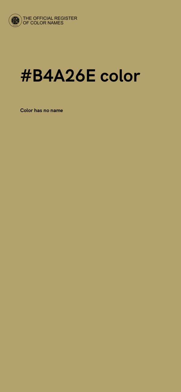 #B4A26E color image