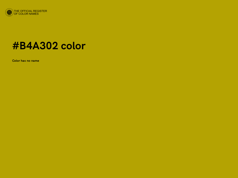 #B4A302 color image