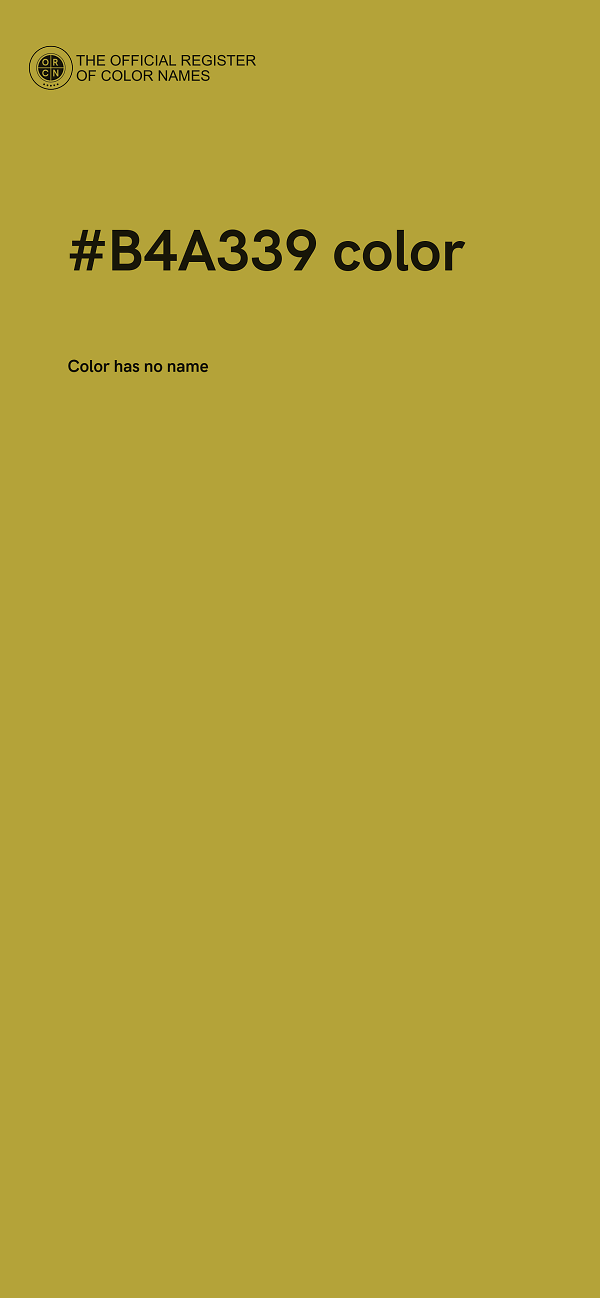 #B4A339 color image