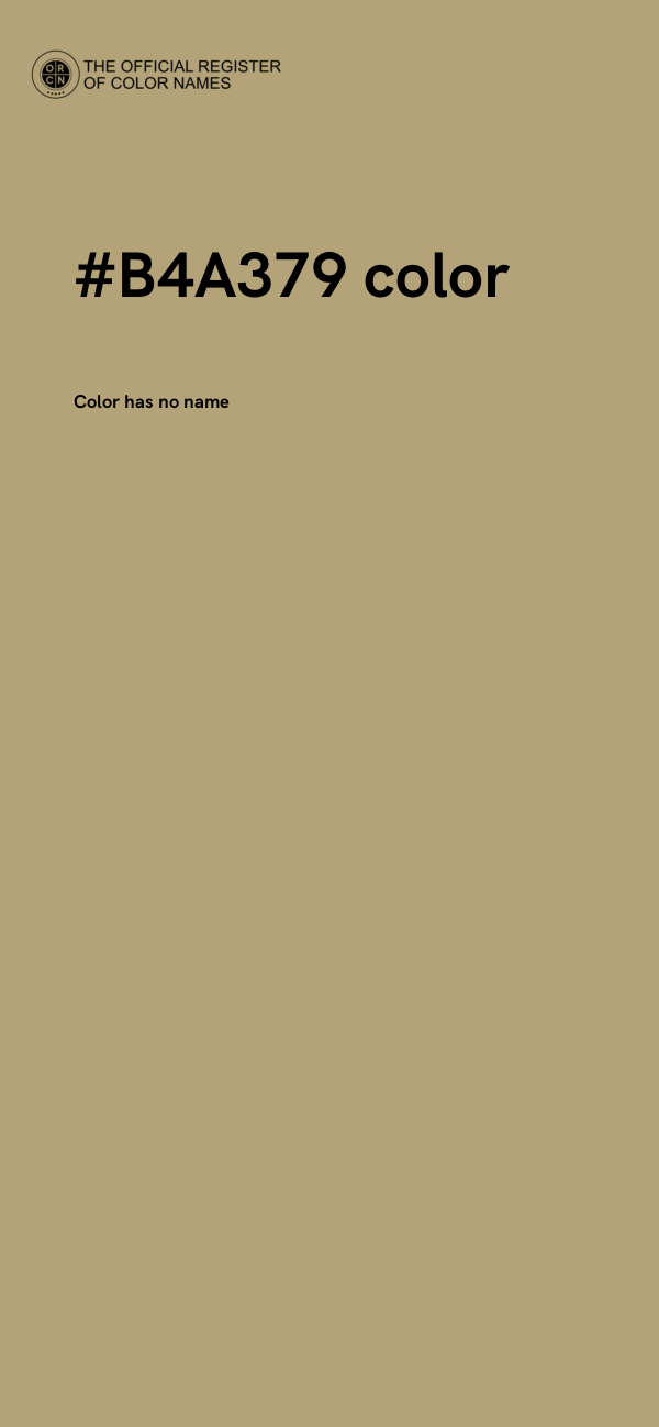 #B4A379 color image
