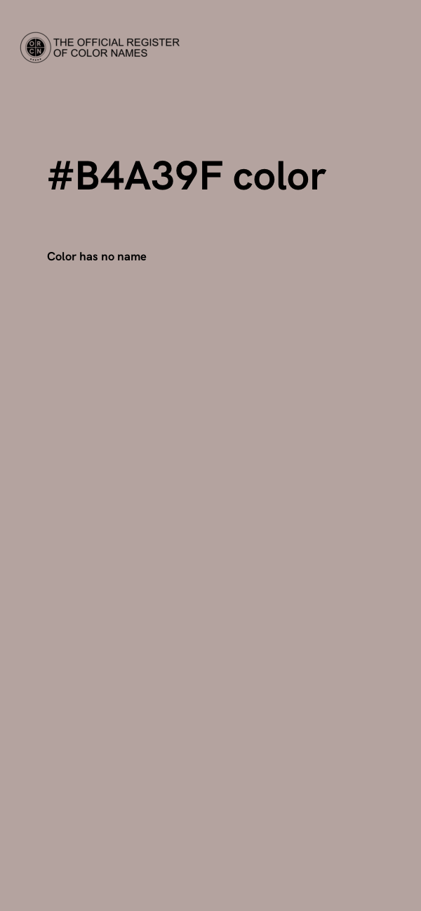 #B4A39F color image
