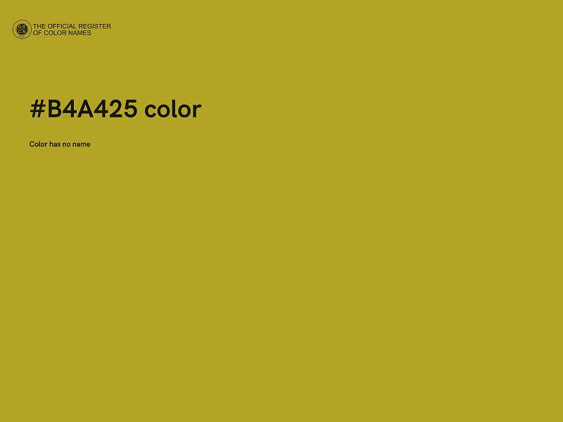 #B4A425 color image