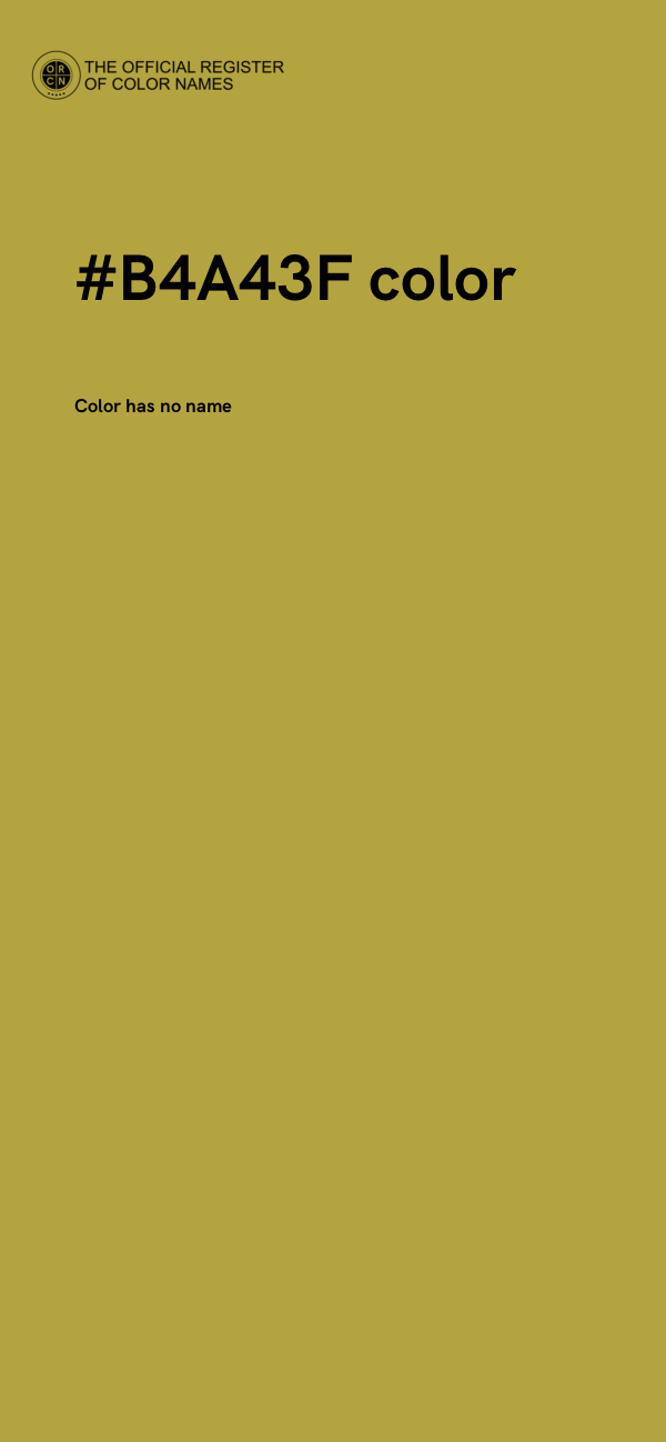 #B4A43F color image