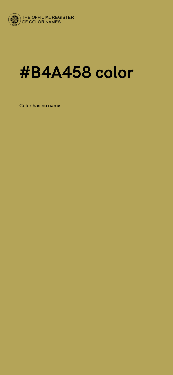 #B4A458 color image