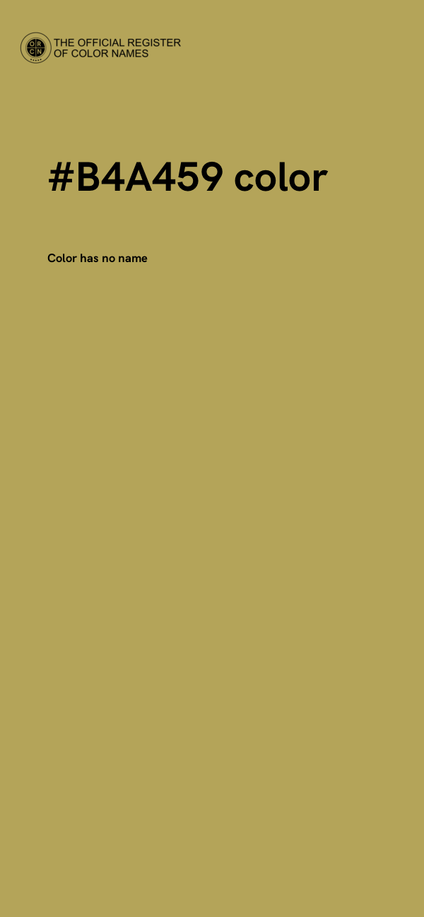 #B4A459 color image