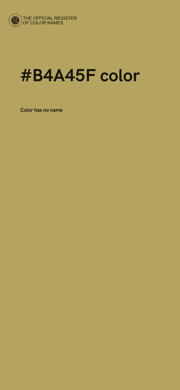 #B4A45F color image