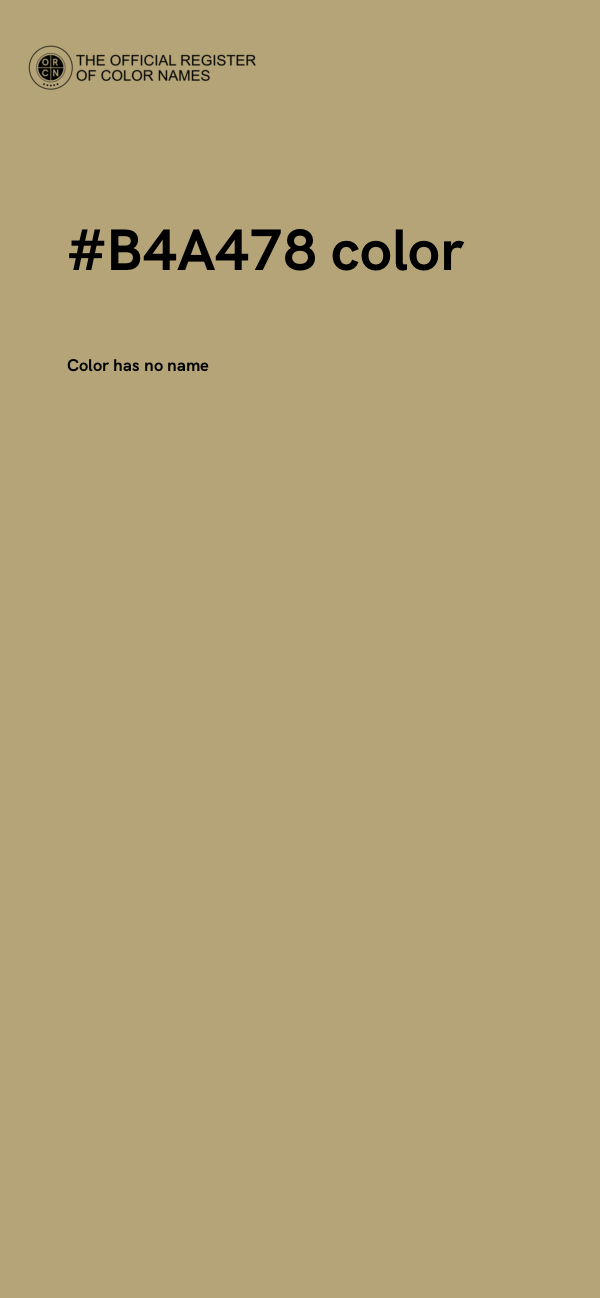 #B4A478 color image