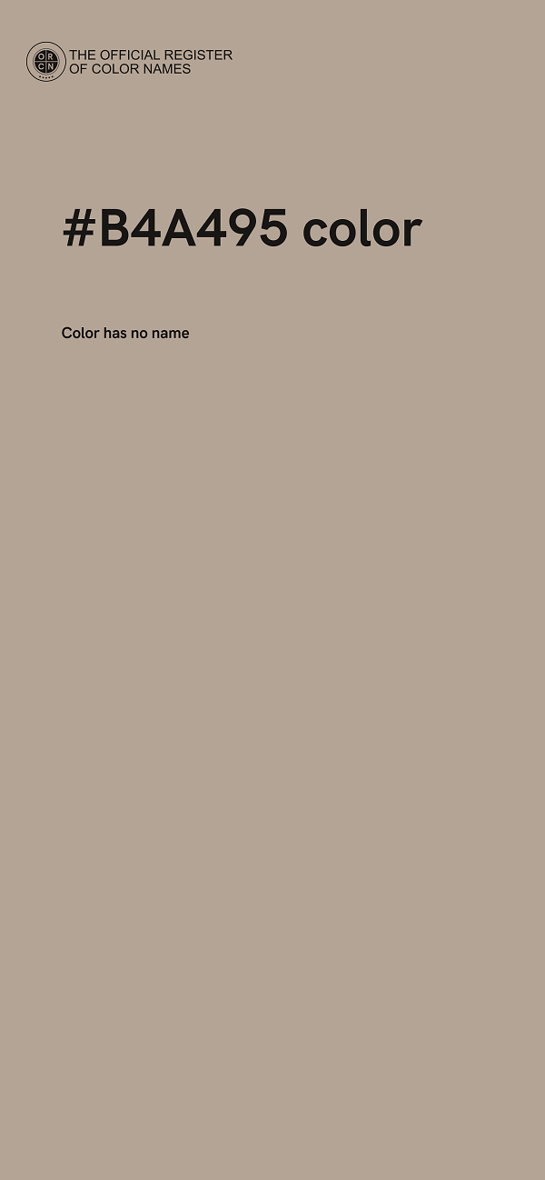 #B4A495 color image