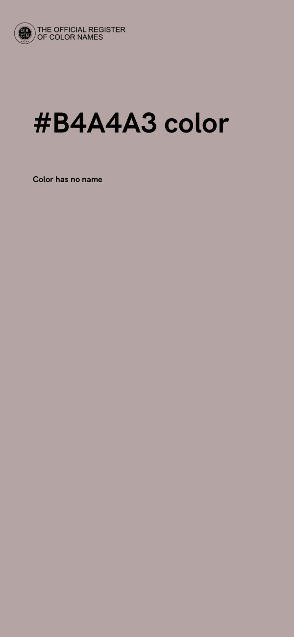 #B4A4A3 color image