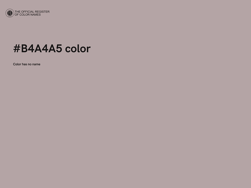 #B4A4A5 color image