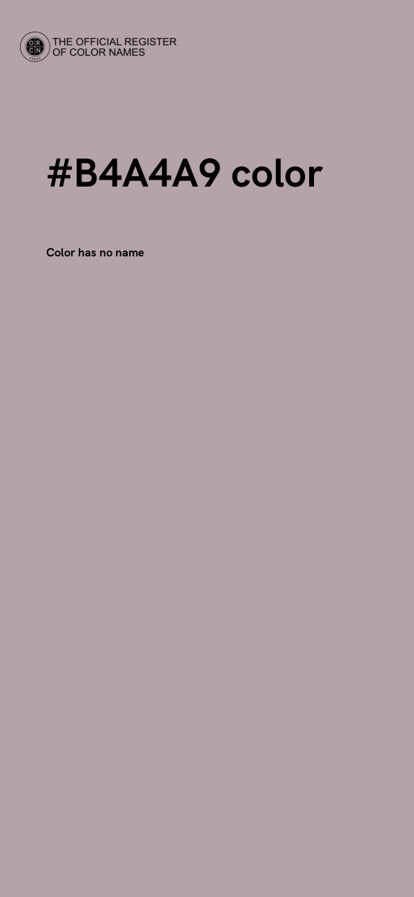 #B4A4A9 color image