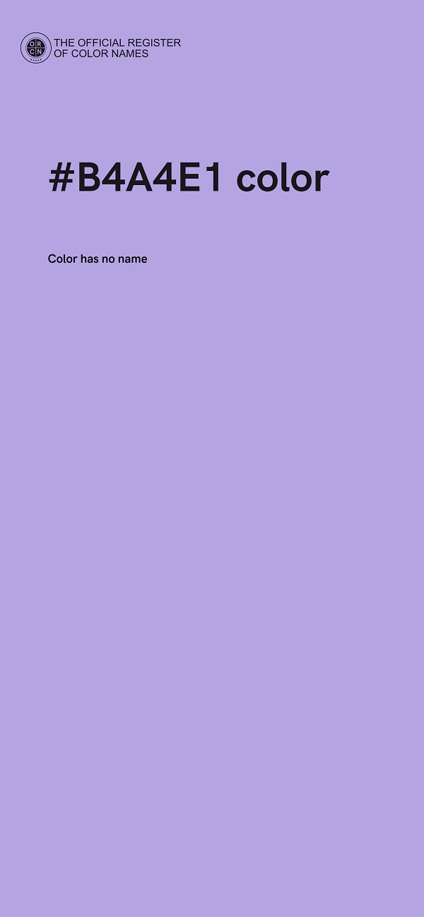 #B4A4E1 color image