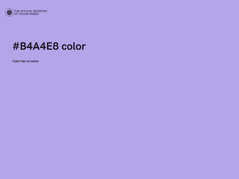 #B4A4E8 color image