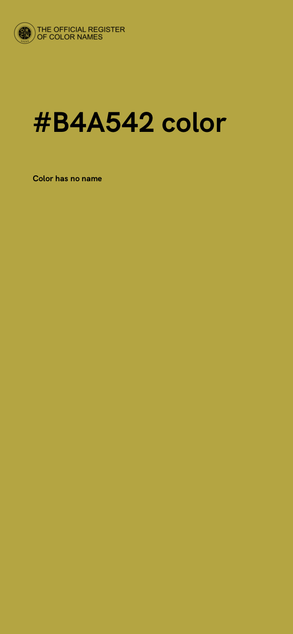 #B4A542 color image