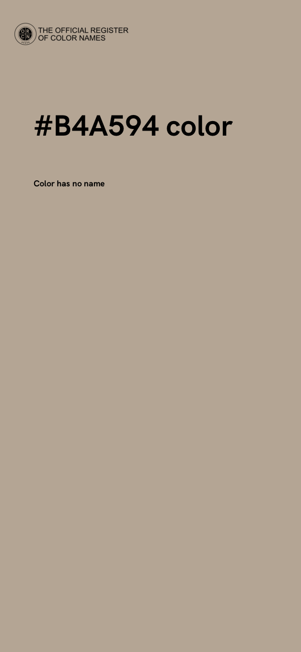 #B4A594 color image