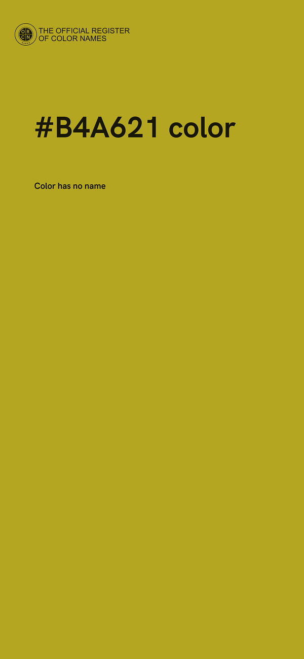 #B4A621 color image