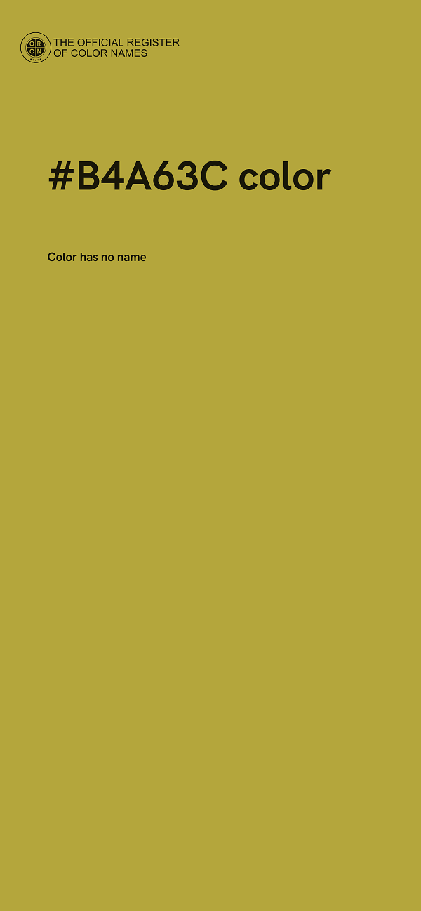 #B4A63C color image