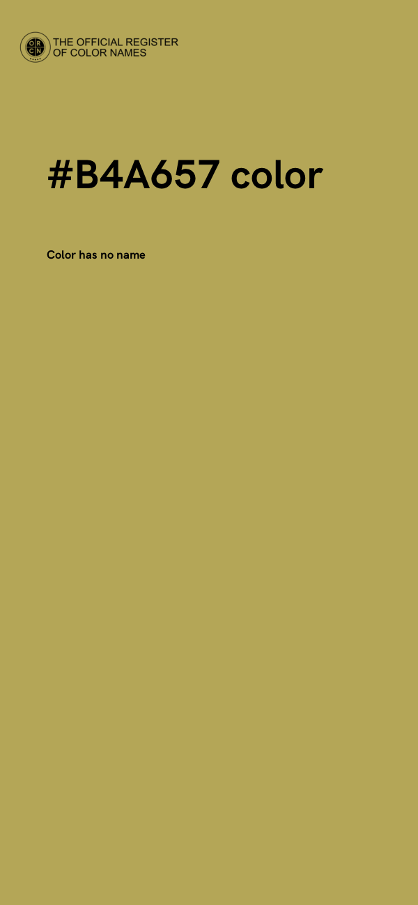#B4A657 color image