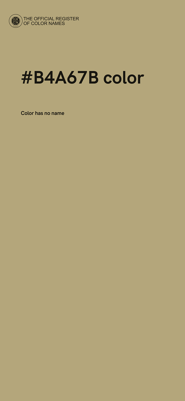 #B4A67B color image