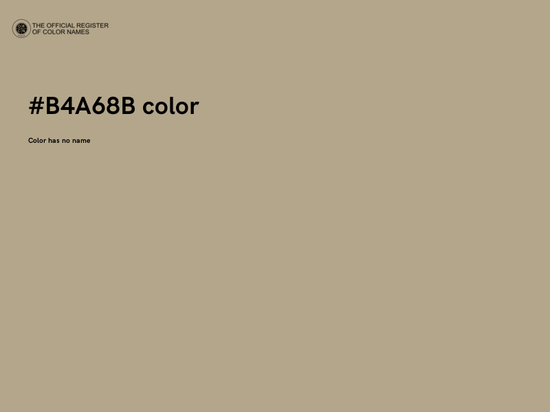 #B4A68B color image
