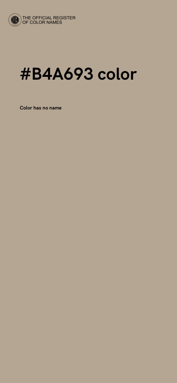 #B4A693 color image