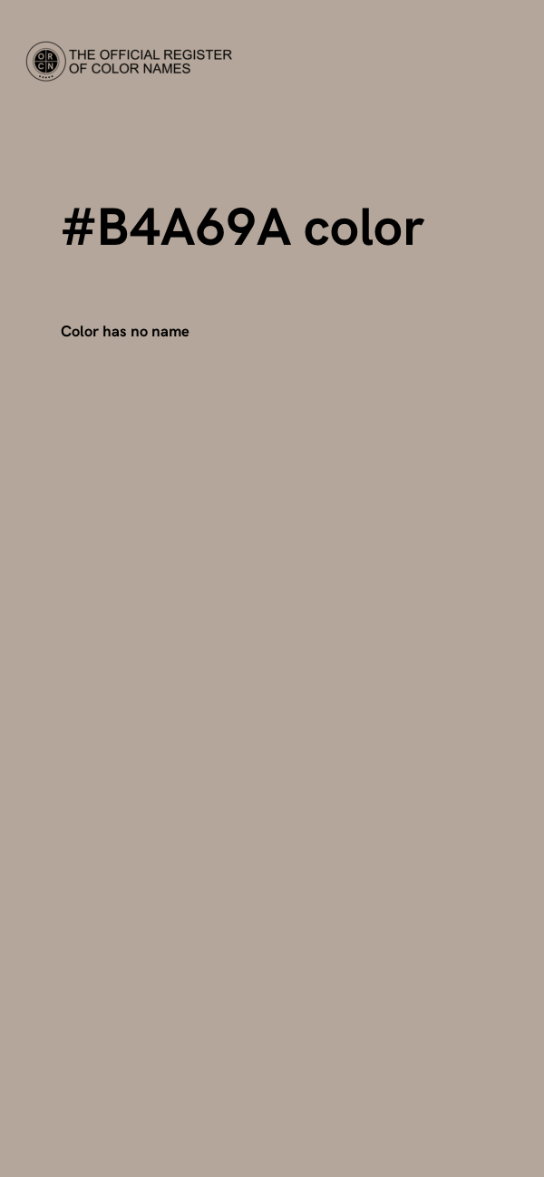 #B4A69A color image