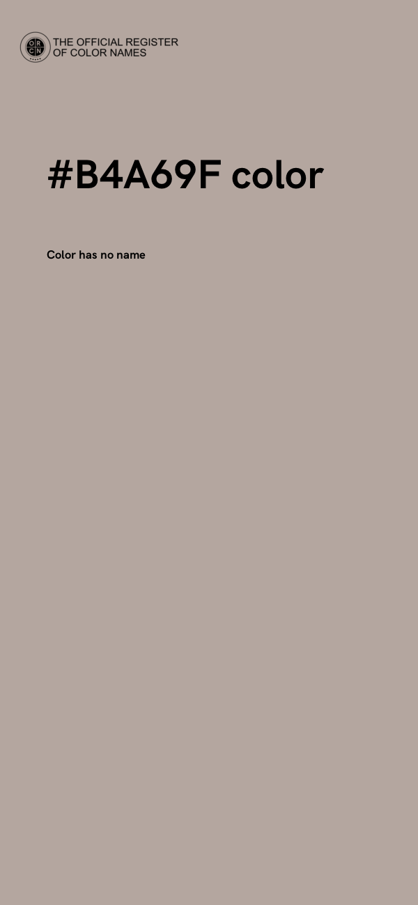 #B4A69F color image